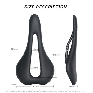 TOSEEK EVO sela VTT VTT route bicicleta Selas selas De Couroie PU arco almofada Ultraleve De Fiber De Carbone preta oco selle - Product Image 2
