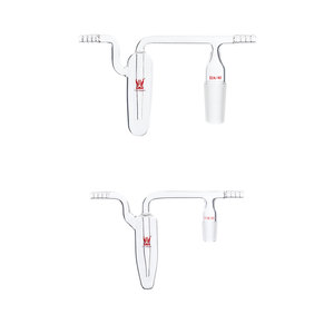 Vetreria da Laboratorio Personalizzata CS Labglass, Resistenti Bubbler Orizzontali in Vetro Borosilicato per <span class=keywords><strong>Esperimenti</strong></span> di Reazione Chimica dei Gas - Product Image 2