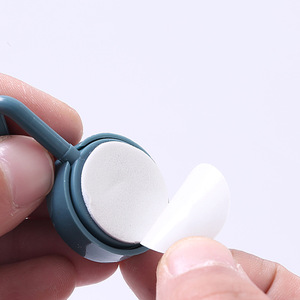 Adhesive <b>Hooks</b> Round Wall Mounted Strong Sticky Punch Free For <b>Kitchen</b> Bathroom Clothes Storage Yellow Pink Light Blue Dark Blue - Product Image 3