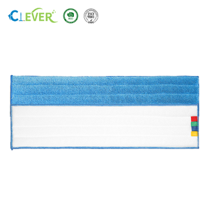 Nouvelles palettes de serpillière en microfibre bleues réutilisables pour nettoyeur de sols, palettes de serpillière plates en microfibre - Product Image 1