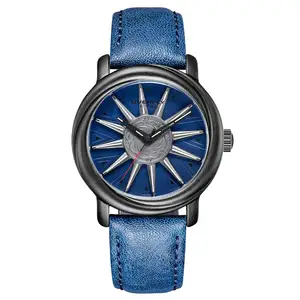 Hot Sale Original OVERFLY EYKI E3101 Berühmte Marke Herren Leder armbanduhren Quarz Man Watch Armbanduhr