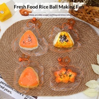 Jouet Squishy en Silicone Alimentaire en Forme de Boule de Riz, Jouet Anti-Stress à Rebond Lent pour Enfants et Adultes, Simulation Onigiri, Vente Chaude