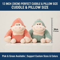 Peluche Gorille Douce avec Grand Sourire, Jouet en Peluche, Prix pour Machine d'Arcade de Centre Commercial, Article en Stock Direct, Cadeau