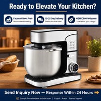 Robot culinaire électrique 16L avec boîtier et bol mélangeur en acier inoxydable, batteur à crochet et bouton d'éjection inclus