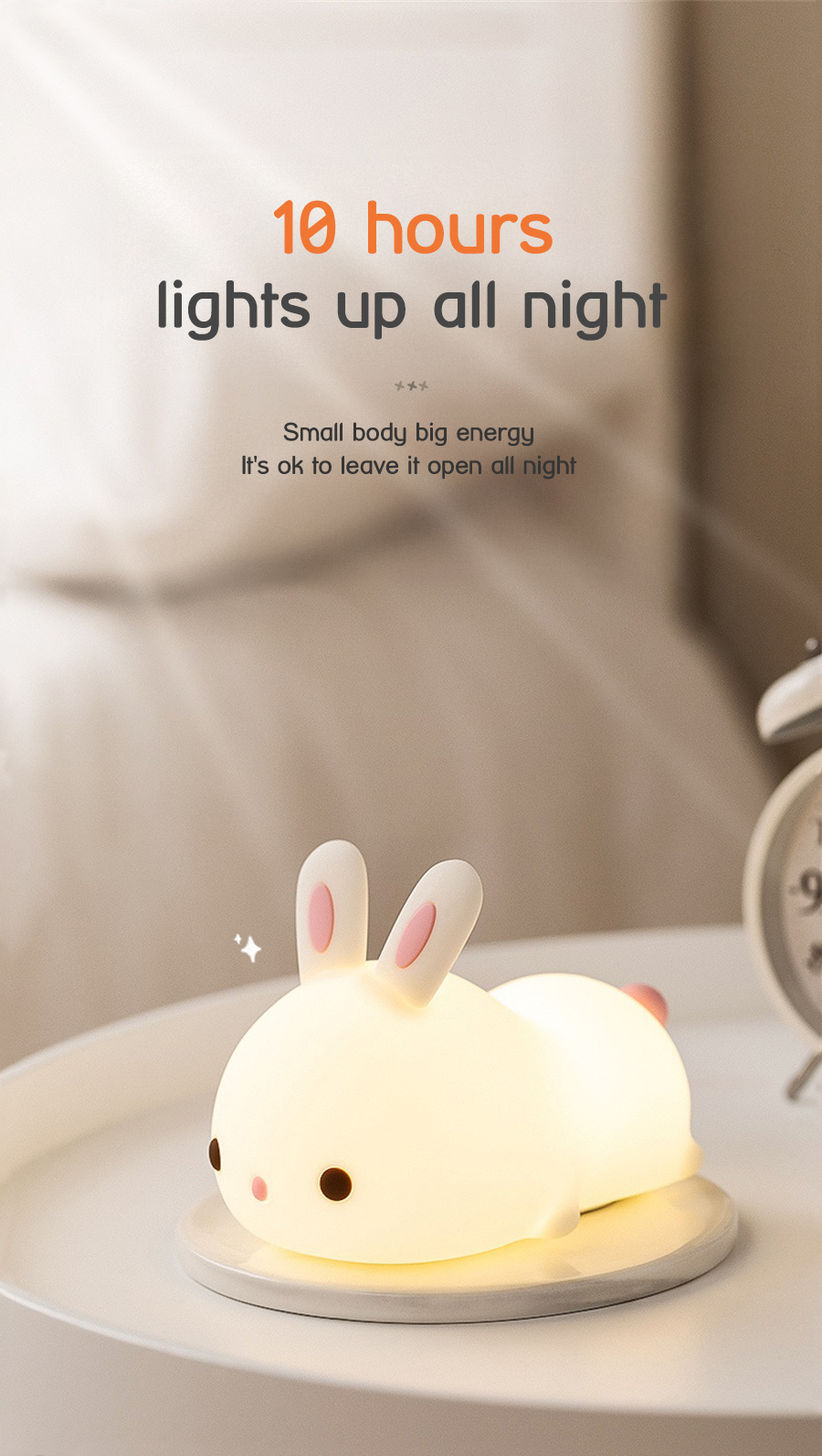 USB rechargeable cat silicone night light touch sensor LED lamp of bedroom the head of a bed with remote control children gifts