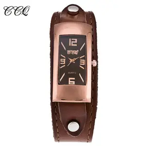 Bracelet de montre en cuir véritable pour femmes Mode décontractée pour femmes Montres à quartz Cadeau Relogio Feminino