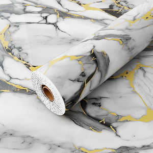 Nouvelle conception de la série or du fabricant, carrelage mural en <span class=keywords><strong>PVC</strong></span> imitation marbre de 60*60 cm et 1200*3000 mm pour appartement, chambre à coucher, cuisine, hôtel - Product Image 3