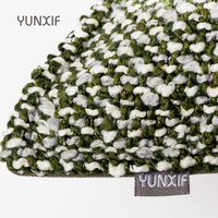 Coussin décoratif texturé vert sauge de luxe - Housse de coussin en bouclé tissé pour canapé et chambre - Décoration d'intérieur moderne bohème