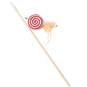 Umwelt freundlicher klassischer Katzen-<span class=keywords><strong>Teaser</strong></span>-Zauberstab Pet <span class=keywords><strong>Cat</strong></span> Tea sering <span class=keywords><strong>Stick</strong></span> in Mausform aus Feder-und Holz-Angelrute-Katzen spielzeug - Product Image 6