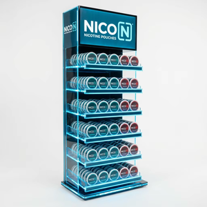 Support d'affichage personnalisé à 6 étagères en acrylique <span class=keywords><strong>pour</strong></span> sachets de nicotine, idéal <span class=keywords><strong>pour</strong></span> la vente de Snus et les boutiques de tabac - Product Image 1