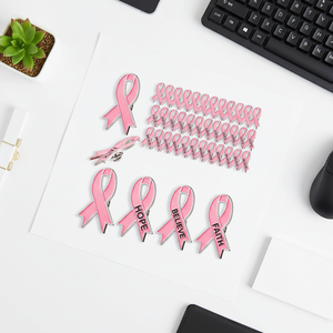 Pin de Solapa Personalizado con Cinta Rosa y Gorros Cruzados, para la Concienciación sobre el Cáncer de Mama, con la inscripción '<span class=keywords><strong>Octubre</strong></span> Encantado', que promueve la detección de metales y salvando vidas - Product Image 5