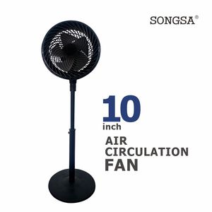 Ventilatore a piantana elettrico portatile da 10 pollici, meccanico, a 3 velocità, oscillante, a basso consumo energetico, classe A, silenzioso. - Product Image 1