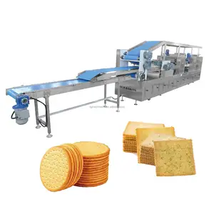 Improved process efficiency automatic cookie machine with oven wood biscuit joint make machine
