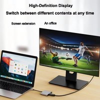Adaptador USB C a 4K HDTV, USB 3.0, PD100W, Hub Divisor 3 en 1, Cable Convertidor Tipo-C, Carga Rápida para Laptop, Proyector, Monitor, MacBook