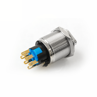 Commutateurs sélecteurs mécaniques 22mm 2NO2NC 3 positions Laiton Plastique 24V 3A Tête de borne à broches pour contrôle industriel IP40 50000 cycles