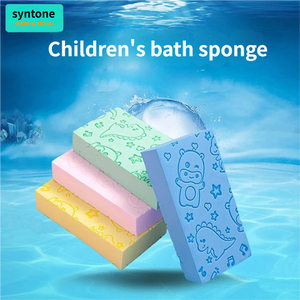 Esponja de Baño para Bebés con Logotipo Personalizado al por Mayor, Cepillo de Limpieza Corporal, Esponja para <span class=keywords><strong>Bañera</strong></span> y Ducha - Product Image 1