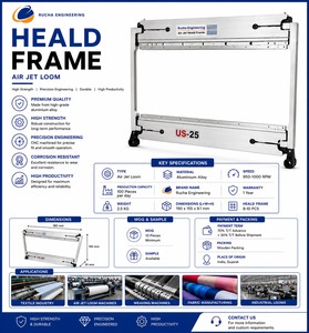Aluminum Heald Frame 210mm for Tsudakoma Air Jet Rapier <b>Loom</b> <b>Weaving</b> Machine High Productivity Shuttleless <b>Loom</b> Component - Product Image 1