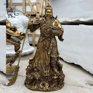 Blve Tùy Chỉnh Bức Tượng Điêu Khắc Hình Trung Quốc Võ Saint Quan Vũ Kwan Kung Cuộc Sống Kích Thước Đồng Thau Quan Công Tượng - Product Image 5