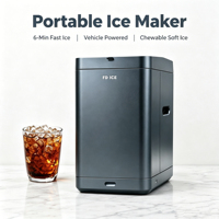 Máquina de Hielo Portátil para Exteriores 2026 New World Debut con Batería Integrada, Hielo Rápido y Recarga Automática para Camping, Fiestas y Uso en Autocaravanas