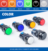 Lampe indicatrice LED série AD22, 22 mm, montage sur panneau en plastique, voyant lumineux, 12V 24V 110V 220V 380V pour interrupteur à bouton-poussoir