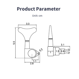 Clavijas de Afinación de Guitarra de Metal Cromado Duraderas Personalizadas, Clavijeros 2R2L para Bajo de 4 Cuerdas, Accesorios para Instrumentos Musicales - Product Image 4