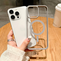 Coques transparentes pour iPhone 17 16 13 12 11 Pro Max Mini, coque magnétique pour iPhone Air 15 14 Pro Max 16 Plus