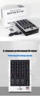 Système de sonorisation DJ professionnel 3 canaux USB DDJ-3 - Carte son audio Bluetooth, lecteur MP3, contrôleur DJ pour studio et scène