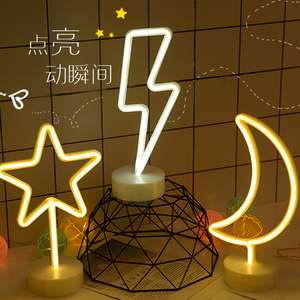 Bande LED néon flexible en PVC blanc personnalisée, motif <span class=keywords><strong>Cactus</strong></span> et Mots, pour décoration moderne de maison et salon, fonctionnant sur piles avec interrupteur - Product Image 2