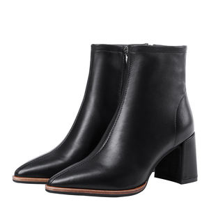 WETKISS Commercio All'ingrosso di Fascia Alta Su Misura <span class=keywords><strong>Donna</strong></span> Scarpe Autunno Inverno Caviglia Stivali Blocco Stivali Tacco Stivali di Pelle Delle Donne Scarpe - Product Image 5