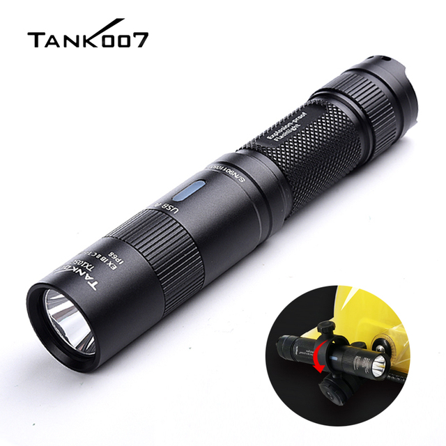 Tank007 TX105C IP68 Portable Rechargeable LED Handtorch Aluminum Alloy Torch Light Explosion Proof Firefighting Flashlight