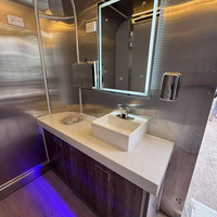 Salle de bain portable de luxe de taille personnalisée toilettes mobiles remorque pour événements en plein air camping