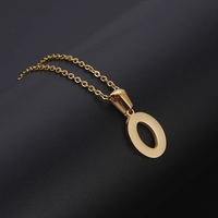 Collar de cadena para clavícula con colgante de número de la suerte, minimalista, clásico, chapado en oro, de acero inoxidable, para mujer