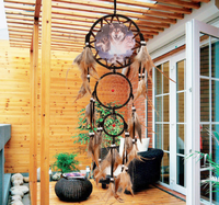 Große Großhandel handgemachte Boho hängende Feder Traum fänger für Auto Home Room Tür Wand kunst Party Dekor Ornament Handwerk DIY Kit