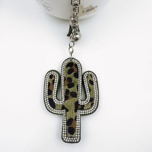 Porte-clés Cactus en Strass, Pendentif Plante à Pompon, Accessoires de Sac Tendance, Cristal en Alliage de Zinc DIY - Product Image 3