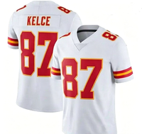 Grosir Jahitan Lengkap # 1 Layak # 4 bungkus nasi # 9 Walker # 5 Delane # 15 Mahomes # Jersey Sepak Bola Amerika 87 Kelce