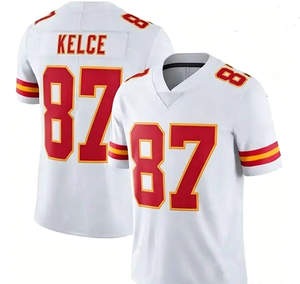 Vente en gros entièrement cousue # 1 Digne d'éloge # 4 riz # 9 Walker # 5 Delane # 15 Mahomes # Maillot de football américain 87 Kelce - Product Image 6