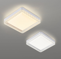 Plafonnier LED carré moderne en cristal pour salon, chambre, couloir, salle de bain, décoration intérieure, 3CCT