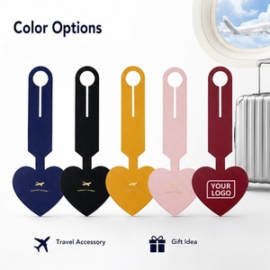 Étiquettes de bagages en cuir PU pour valises de voyage avec logo personnalisé, nom, identification, impression de lettres, souples et résistantes à l'eau - Cadeau promotionnel - Product Image 1