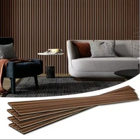 Panneaux acoustiques modernes en lattes de bois NRC 1.0, ignifuges, pour la maison, cloison insonorisante de luxe en MDF à rainures