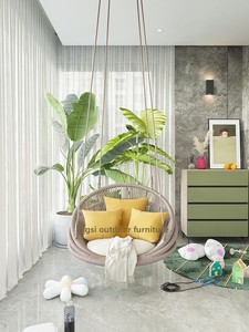 Sedia a dondolo per interni da ragazza piccola <span class=keywords><strong>altalena</strong></span> pigra Room per casa balcone parco con cesto appeso celebrità di Internet - Product Image 4