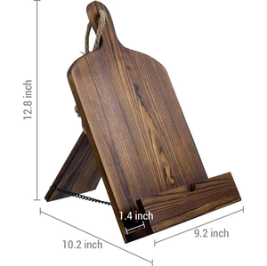 Tùy Chỉnh Bằng Gỗ <span class=keywords><strong>Cookbook</strong></span> Đứng Công Thức Giữ Cuốn Sách Với Gỗ Màu Nâu Cắt Hội Đồng Quản Trị Thiết Kế <span class=keywords><strong>Cookbook</strong></span> Chủ Cho Counterdisplay - Product Image 2