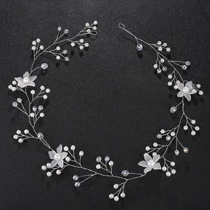 Giá Rẻ Bán Buôn Headpieces Handmade Wedding Hairband Flower Wreath Bridal Tóc Phụ Kiện Fancy Băng Đô Cho Cô Gái