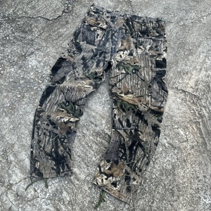 Pantalon cargo décontracté camouflage d'hiver en coton 100% coupe classique, service OEM, tricot robuste, devant plissé, fermeture éclair, imperméable pour homme - Product Image 4