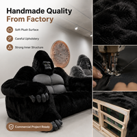 Canapé d'appoint personnalisé en forme de gorille, canapé sectionnel de luxe en forme d'animal pour boutique de mode, espace conceptuel et boîte de nuit d'hôtel