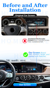 Écran numérique Android 13 double écran LCD pour tableau de bord de voiture, autoradio multimédia DVD GPS Navi pour Mercedes Classe S W221 14-17 CarPlay Auto - Product Image 5