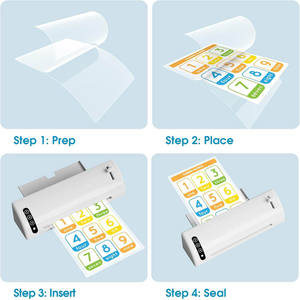 Película de laminación plástica térmica de alta calidad Foska con A3 A4 A5 y tamaño <span class=keywords><strong>carta</strong></span> para manualidades, oficina y útiles escolares - Product Image 2