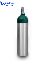 Bouteilles d'oxygène médical en aluminium de type E avec régulateur d'oxygène médical à index de broche, chariot porte-bouteilles, canule nasale et masque à oxygène