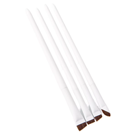 Ulikeke – Lot de 4 pinceaux fins et plats angulaires pour sourcils et fard à paupières, avec étiquette personnalisée – Vente en gros