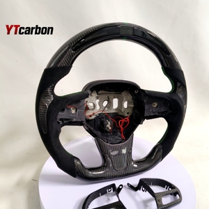 Volante YTcarbon para 300c Personalizado de Fibra de Carbono Real con Calefacción y LED - Product Image 3