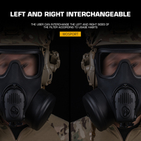 Microphone intégré ventilateur factice FM-53 Simulation masque à gaz filtre remplacement Paintball masque avec lentilles AVON